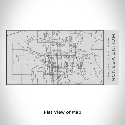 Rendered View of Mount Vernon Washington Map Engraving on 17oz Stainless Steel Insulated Cola Bottle