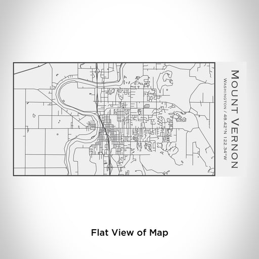 Rendered View of Mount Vernon Washington Map Engraving on 17oz Stainless Steel Insulated Cola Bottle in White