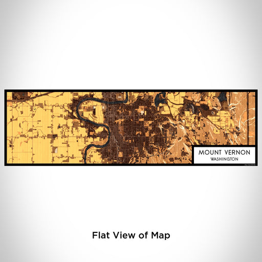 Flat View of Map Custom Mount Vernon Washington Map Enamel Mug in Ember