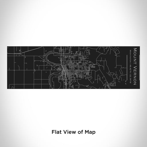 Rendered View of Mount Vernon Washington Map Engraving on 10oz Stainless Steel Insulated Cup with Sliding Lid in Black