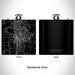 Rendered View of Mount Vernon Washington Map Engraving on 6oz Stainless Steel Flask in Black