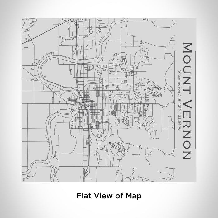 Rendered View of Mount Vernon Washington Map Engraving on 17oz Stainless Steel Insulated Tumbler