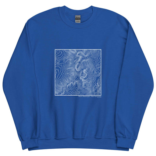 Mount Washington New Hampshire Topographic  Map Unisex Crewneck Sweater with City inscription in Royal Blue