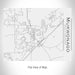 Rendered View of Mukwonago Wisconsin Map on 20oz Stainless Steel Insulated Bottle with Bamboo Top in White