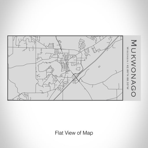 Rendered View of Mukwonago Wisconsin Map on 17oz Stainless Steel Insulated Cola Bottle