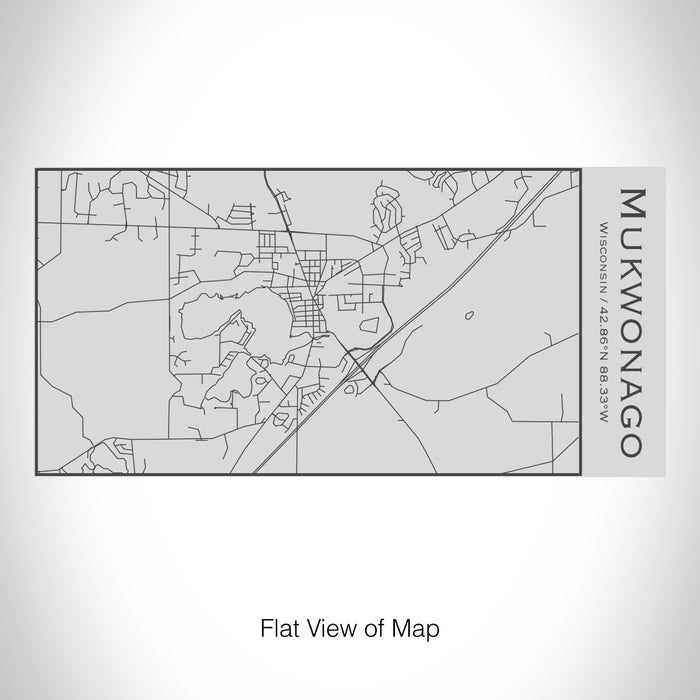 Rendered View of Mukwonago Wisconsin Map on 17oz Stainless Steel Insulated Cola Bottle