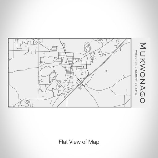 Rendered View of Mukwonago Wisconsin Map on 17oz Stainless Steel Insulated Cola Bottle in White