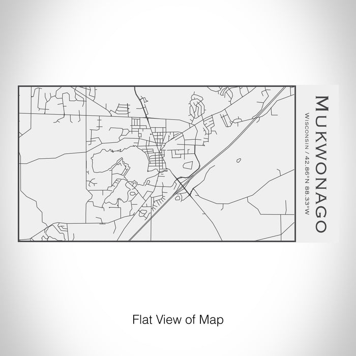 Rendered View of Mukwonago Wisconsin Map on 17oz Stainless Steel Insulated Cola Bottle in White