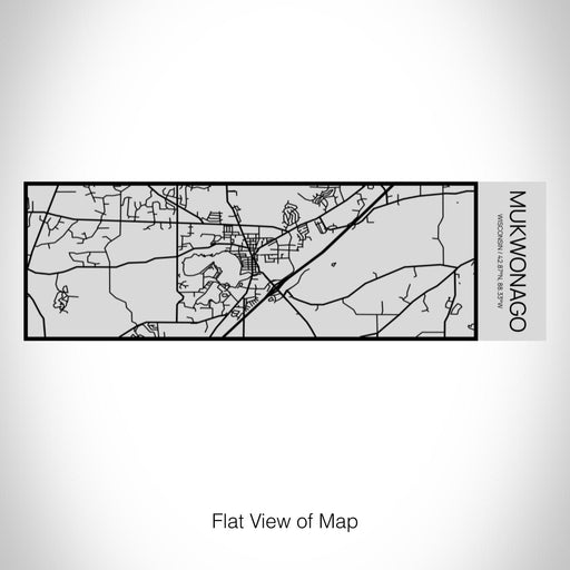 Rendered View of Mukwonago Wisconsin Map on 10oz Stainless Steel Insulated Cup with Sipping Lid