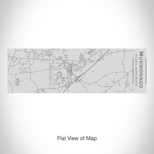 Rendered View of Mukwonago Wisconsin Map on 10oz Stainless Steel Insulated Cup with Sipping Lid