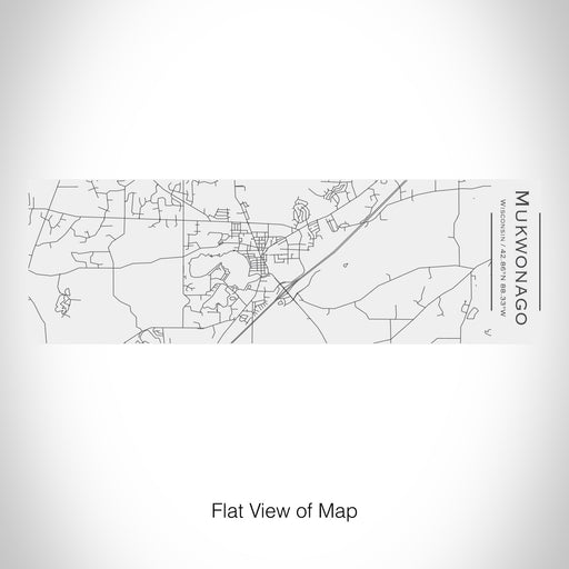 Rendered View of Mukwonago Wisconsin Map on 10oz Stainless Steel Insulated Cup with Sliding Lid in White