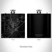 Rendered View of Mukwonago Wisconsin Map on 6oz Stainless Steel Flask in Black
