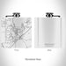 Rendered View of Mukwonago Wisconsin Map on 6oz Stainless Steel Flask in White