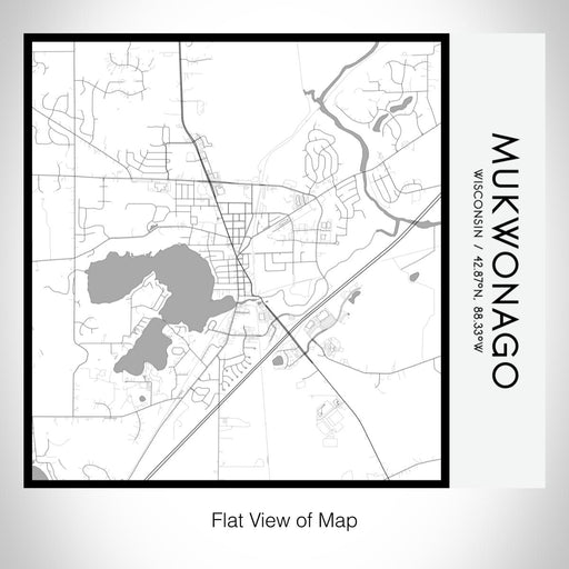 Rendered View of Mukwonago Wisconsin Map on 17oz Stainless Steel Insulated Tumbler in Classic Map Style