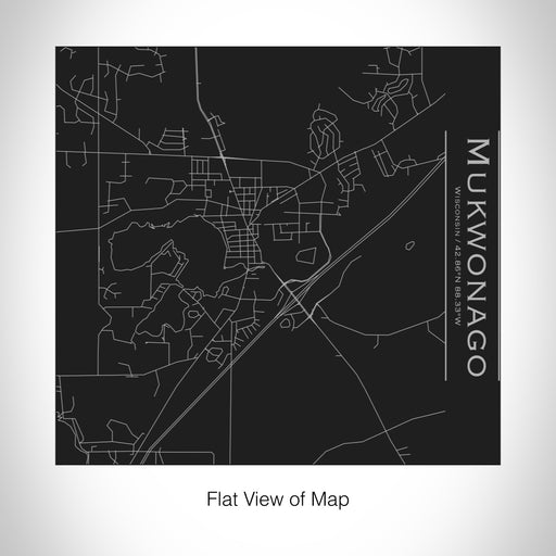 Rendered View of Mukwonago Wisconsin Map on 17oz Stainless Steel Insulated Tumbler in Black