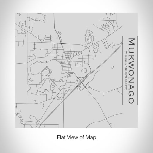 Rendered View of Mukwonago Wisconsin Map on 17oz Stainless Steel Insulated Tumbler