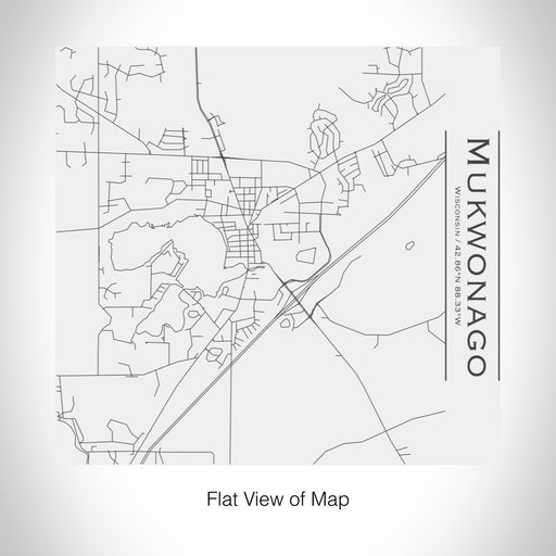 Rendered View of Mukwonago Wisconsin Map on 17oz Stainless Steel Insulated Tumbler in White
