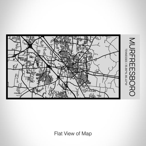 Rendered View of Murfreesboro Tennessee Map on 17oz Stainless Steel Insulated Cola Bottle in Stainless