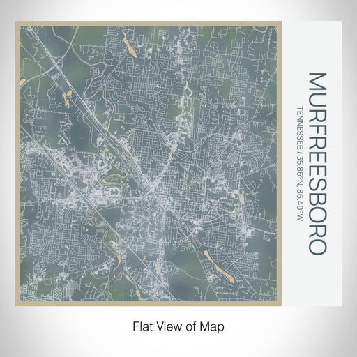 Rendered View of Murfreesboro Tennessee Map on 17oz Stainless Steel Insulated Tumbler in Afternoon Map Style