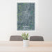 24x36 Murray Kentucky Map Print Portrait Orientation in Afternoon Style Behind 2 Chairs Table and Potted Plant