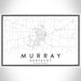 Murray Kentucky Map Print Landscape Orientation in Classic Style With Shaded Background