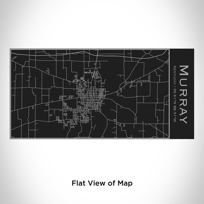 Rendered View of Murray Kentucky Map Engraving on 17oz Stainless Steel Insulated Cola Bottle in Black