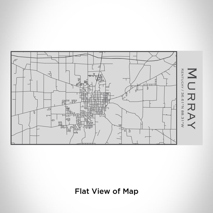 Rendered View of Murray Kentucky Map Engraving on 17oz Stainless Steel Insulated Cola Bottle
