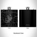 Rendered View of Murray Kentucky Map Engraving on 6oz Stainless Steel Flask in Black