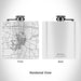 Rendered View of Murray Kentucky Map Engraving on 6oz Stainless Steel Flask in White