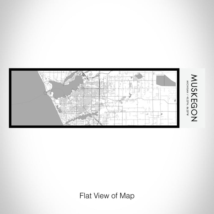 Rendered View of Muskegon Michigan Map on 10oz Stainless Steel Insulated Cup in Classic with Sliding Lid