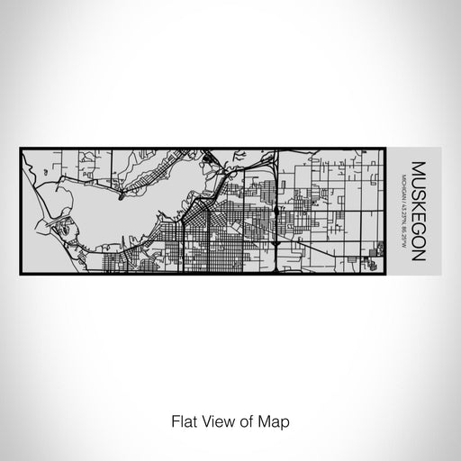 Rendered View of Muskegon Michigan Map on 10oz Stainless Steel Insulated Cup with Sipping Lid