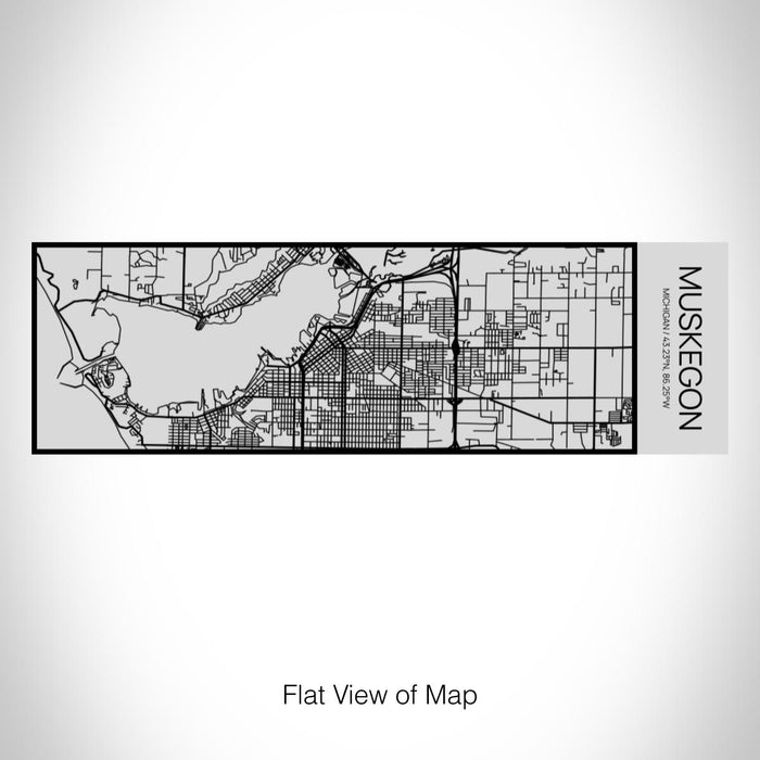 Rendered View of Muskegon Michigan Map on 10oz Stainless Steel Insulated Cup with Sipping Lid