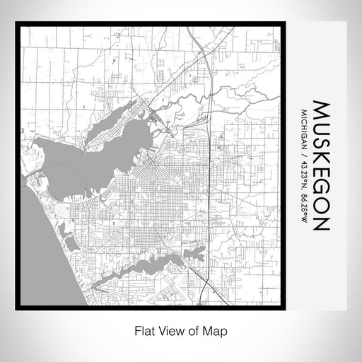 Rendered View of Muskegon Michigan Map on 17oz Stainless Steel Insulated Tumbler in Classic Map Style