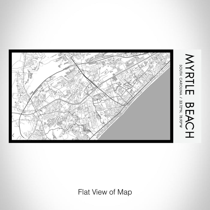 Rendered View of Myrtle Beach South Carolina Map on 17oz Stainless Steel Insulated Bottle with printed classic style map
