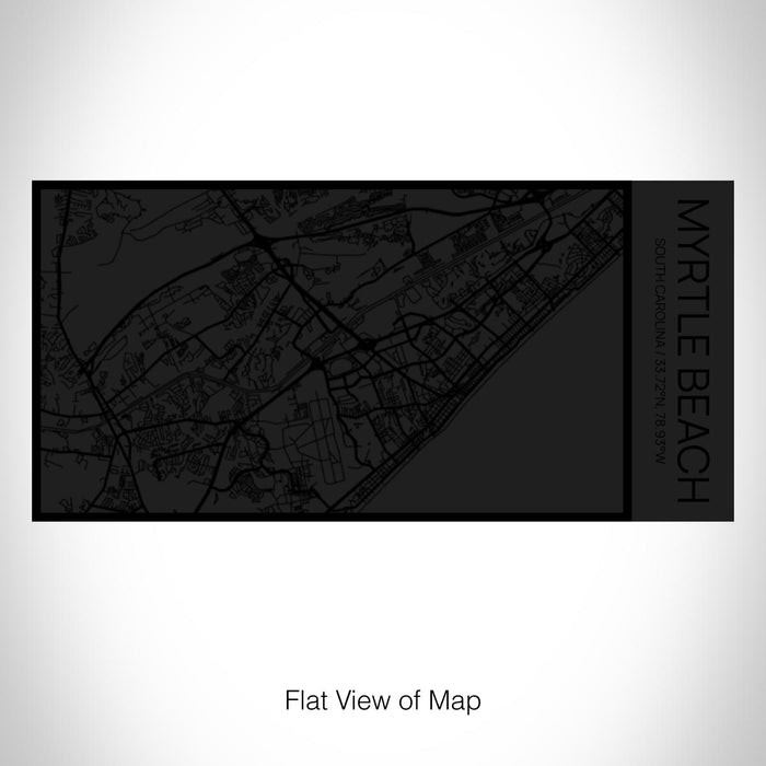 Rendered View of Myrtle Beach South Carolina Map on 17oz Stainless Steel Insulated Cola Bottle in Stainless in Matte Black