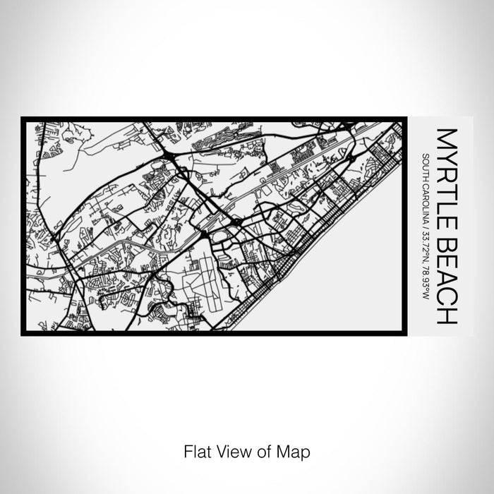 Rendered View of Myrtle Beach South Carolina Map on 17oz Stainless Steel Insulated Cola Bottle in Stainless in Matte White