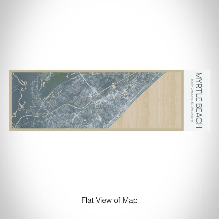 Rendered View of Myrtle Beach South Carolina Map on 10oz Stainless Steel Insulated Cup in Afternoon with Sliding Lid