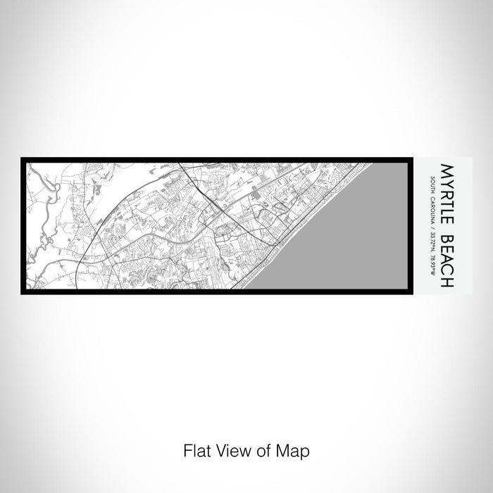 Rendered View of Myrtle Beach South Carolina Map on 10oz Stainless Steel Insulated Cup in Classic with Sliding Lid
