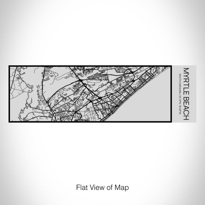 Rendered View of Myrtle Beach South Carolina Map on 10oz Stainless Steel Insulated Cup with Sipping Lid