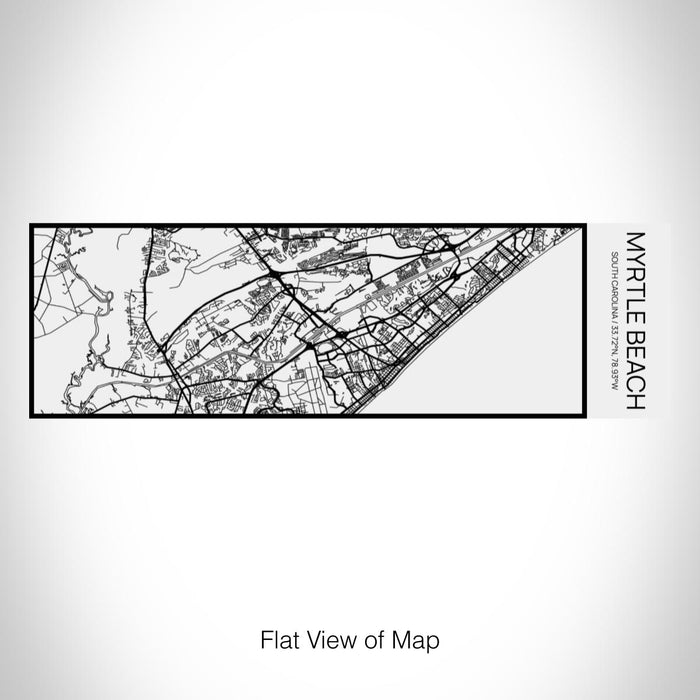 Rendered View of Myrtle Beach South Carolina Map on 10oz Stainless Steel Insulated Cup in Matte White with Sliding Lid