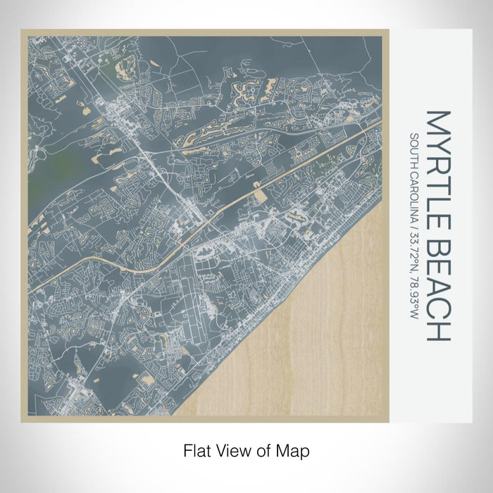 Rendered View of Myrtle Beach South Carolina Map on 17oz Stainless Steel Insulated Tumbler in Afternoon Map Style