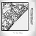 Rendered View of Myrtle Beach South Carolina Map on 17oz Stainless Steel Insulated Tumbler in Matte White with Tactile Lines