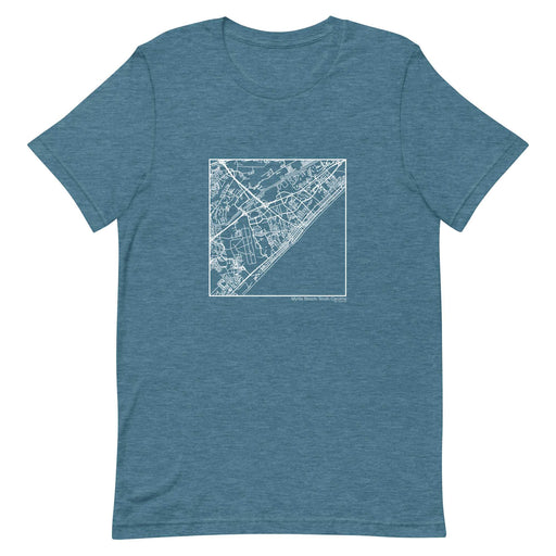 Myrtle Beach South Carolina  Map Unisex T-Shirt with City inscription in Heather Teal