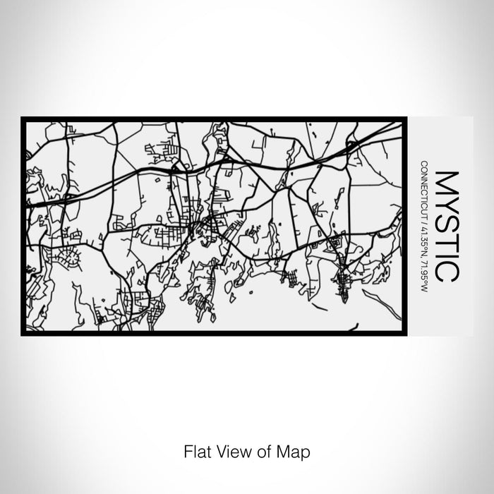 Rendered View of Mystic Connecticut Map on 17oz Stainless Steel Insulated Cola Bottle in Stainless in Matte White