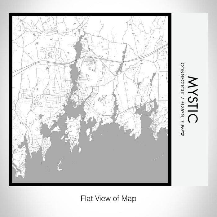Rendered View of Mystic Connecticut Map on 17oz Stainless Steel Insulated Tumbler in Classic Map Style