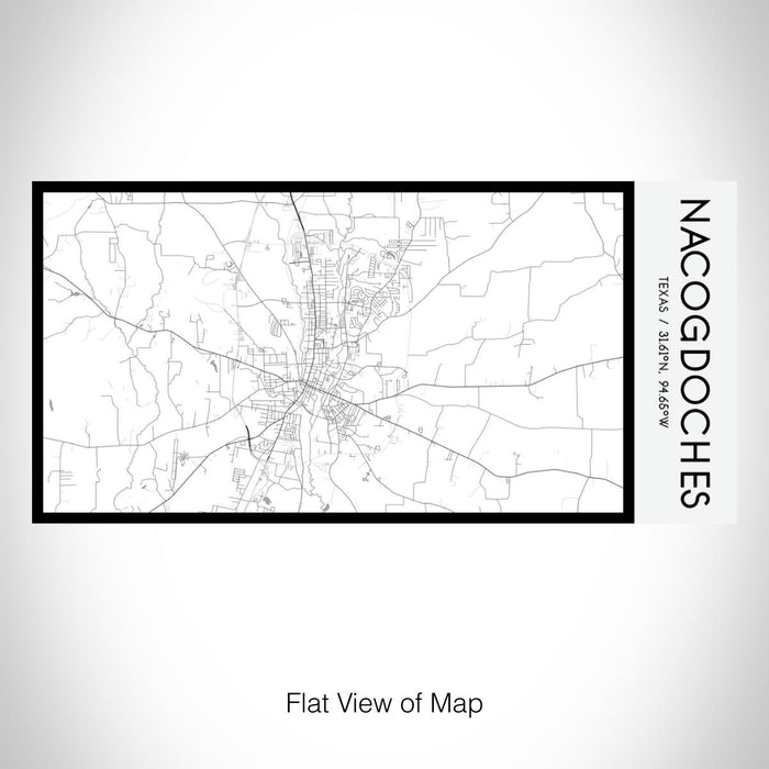 Rendered View of Nacogdoches Texas Map on 17oz Stainless Steel Insulated Bottle with printed classic style map