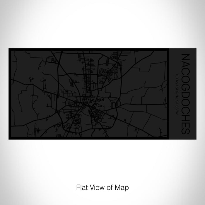 Rendered View of Nacogdoches Texas Map on 17oz Stainless Steel Insulated Cola Bottle in Stainless in Matte Black