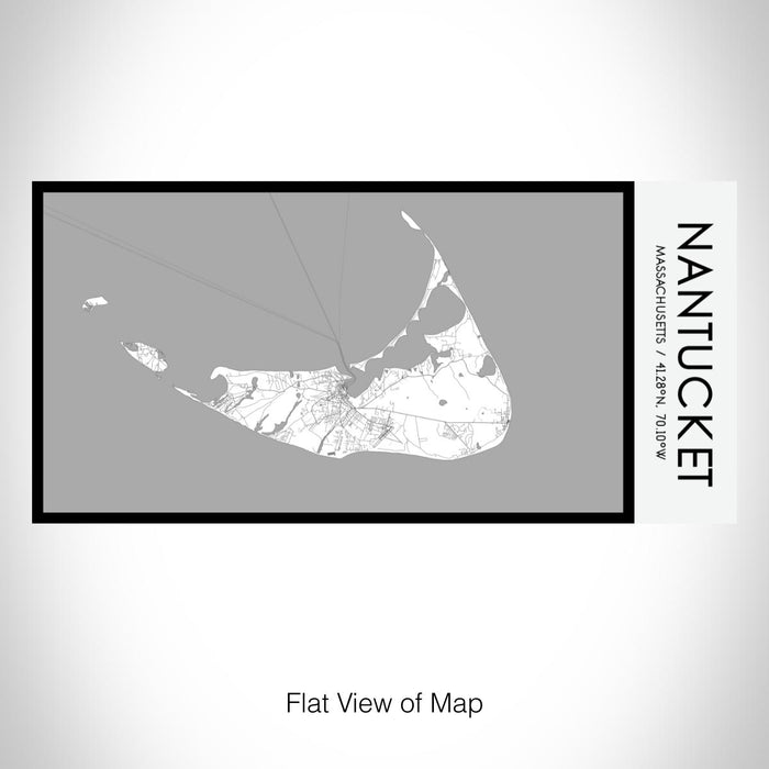 Rendered View of Nantucket Massachusetts Map on 17oz Stainless Steel Insulated Bottle with printed classic style map