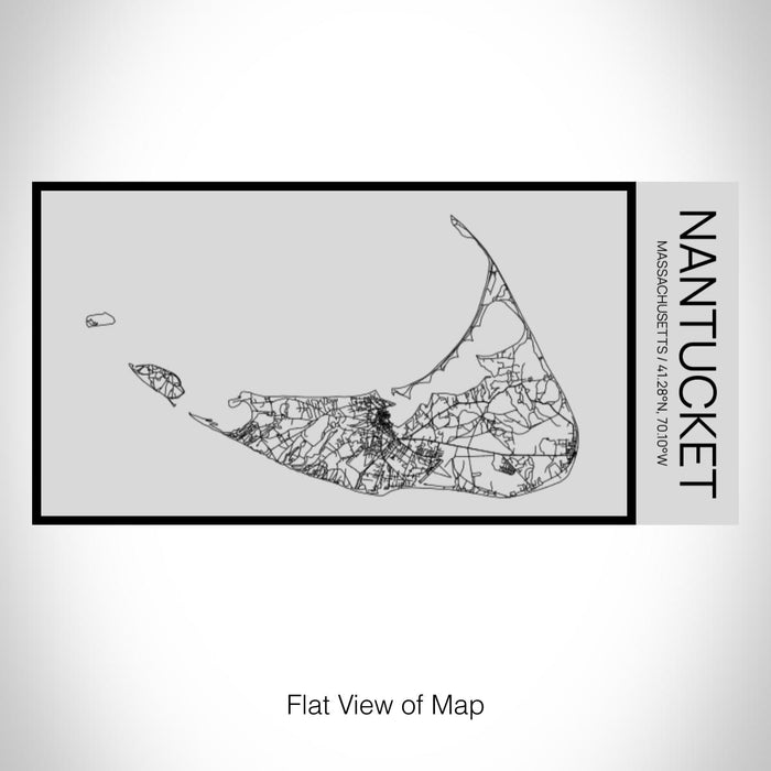 Rendered View of Nantucket Massachusetts Map on 17oz Stainless Steel Insulated Cola Bottle in Stainless