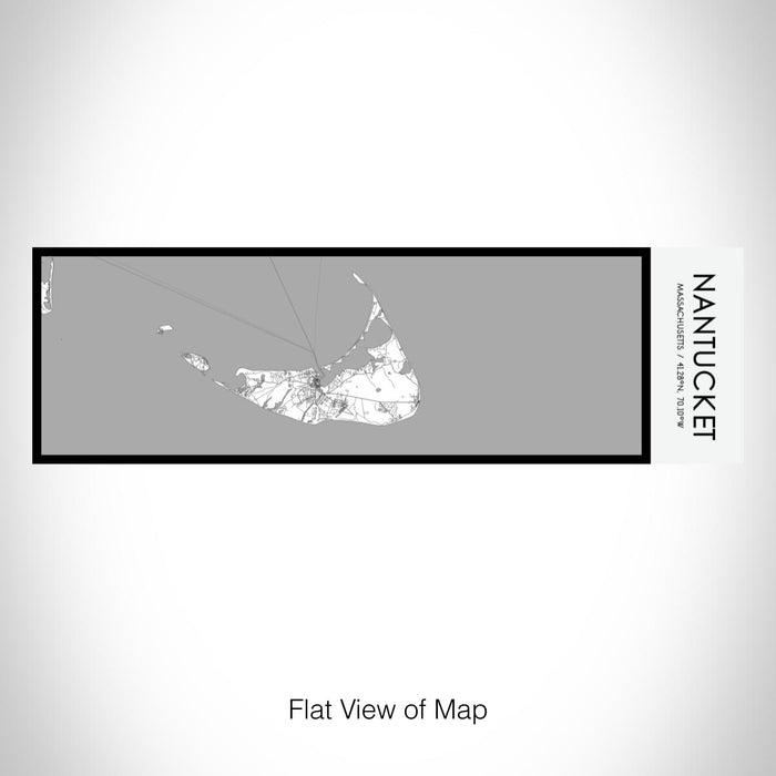 Rendered View of Nantucket Massachusetts Map on 10oz Stainless Steel Insulated Cup in Classic with Sliding Lid